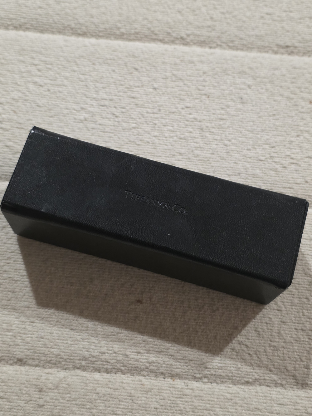 Tiffany & Co. Black Leather Square Sunglasses Case